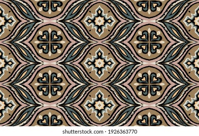 Impresión de Bandana. Patrón vectorial sin fisuras con adorno paisley. Escarcha o pañuelo en el cuello de seda. Fondo floral vintage. Textil asiático. Textura tribal. Estilo bohemio. Motif indio.
