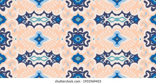Impresión de Bandana. Patrón vectorial sin fisuras con adorno paisley. Escarcha o pañuelo en el cuello de seda. Fondo floral vintage. Textil asiático. Textura tribal. Estilo bohemio. Motif indio.
