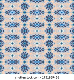 Bandana Print. Vector seamless pattern with paisley ornament. Silk neck scarf or kerchief. Floral vintage background. Asian textile. Tribal texture. Bohemian style. Indian motif.