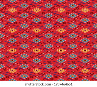 Bandana Print. Vector seamless pattern with paisley ornament. Silk neck scarf or kerchief. Floral vintage background. Asian textile. Tribal texture. Bohemian style. Indian motif.