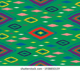 Bandana Print. Vector seamless pattern with paisley ornament. Silk neck scarf or kerchief. Floral vintage background. Asian textile. Tribal texture. Bohemian style. Indian motif.