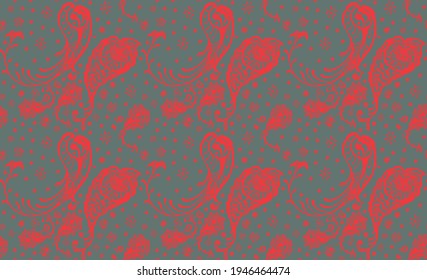 Impresión de Bandana. Patrón vectorial sin fisuras con adorno paisley. Escarcha o pañuelo en el cuello de seda. Fondo floral vintage. Textil asiático. Textura tribal. Estilo bohemio. Motif indio.