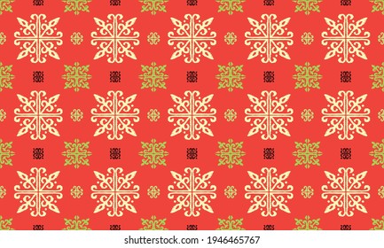 Impresión de Bandana. Patrón vectorial sin fisuras con adorno paisley. Escarcha o pañuelo en el cuello de seda. Fondo floral vintage. Textil asiático. Textura tribal. Estilo bohemio. Motif indio.