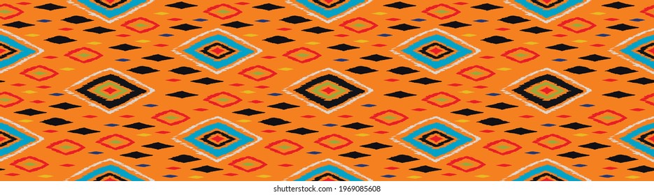Bandana Print. Vector seamless pattern with paisley ornament. Silk neck scarf or kerchief. Floral vintage background. Asian textile. Tribal texture. Bohemian style. Indian motif.