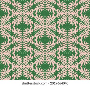 Bandana Print. Vector seamless pattern with paisley ornament. Silk neck scarf or kerchief. Floral vintage background. Asian textile. Tribal texture. Bohemian style. Indian motif.