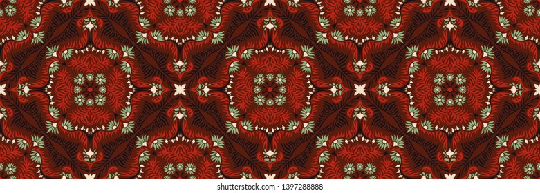 Bandana print. Women's shawl with floral pattern. Mediterranean wallpaper. Portuguese tile azulejo. Turkish ornament. Spanish porcelain. Ceramic dishes. 