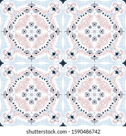 Bandana print. Women's shawl with floral pattern. Mediterranean wallpaper.