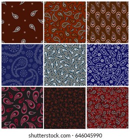 Bandana seamless background, vector illustration