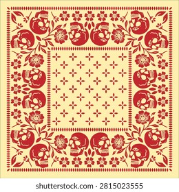 bandana skull rose drawing