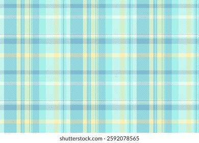 Bandana textile fabric texture, fashioned tartan vector pattern. Fiber plaid background seamless check in teal and cyan colors palette.