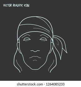 Bandanna icon line element. Vector illustration of bandanna icon line isolated on clean background for your web mobile app logo design.