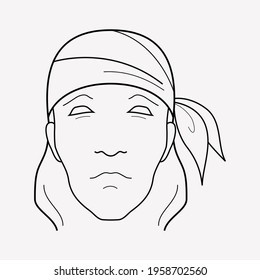 Bandanna icon line element. Vector illustration of bandanna icon line isolated on clean background for your web mobile app logo design.