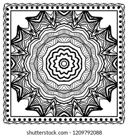 bandanna print with floral pattern. vector illustration. For fabric, textile, bandana, scarg, print