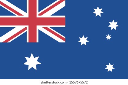 Bandeira da Australia oficial (Official flag of Australia in portuguese) vector illustration.