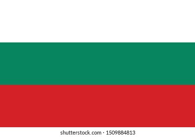 Bandeira da Bulgaria (flag of Bulgary in portuguese) vector illustration