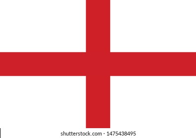 Bandeira da Inglaterra (England flag in portuguese) vector illustration