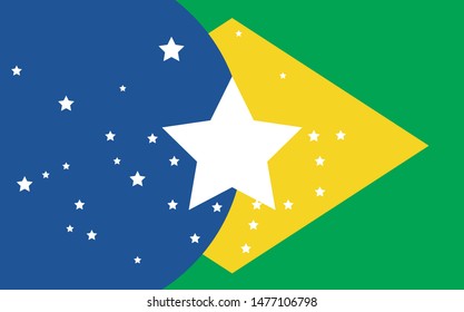 Bandeira Do Brasil Artistica ポルトガル語のブラジル国旗 ベクターイラスト のベクター画像素材 ロイヤリティフリー Shutterstock