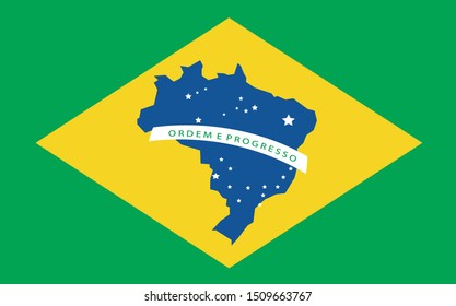 Bandeira do Brasil artistica (artistic Brazil flag in portuguese) vector illustration