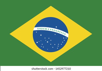 Bandeira do Brasil (Brazil flag in portuguese) vector illustration