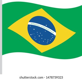 Bandeira do Brasil (Brazil flag in portuguese) vector illustration