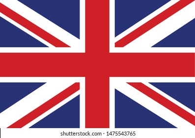 Bandeira do Reino Unido (United Kingdom in portuguese) vector illustration