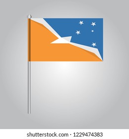 Bandera de la Provincia de Tierra del Fuego Icon vector illustration,National flag for country of Bandera de la Provincia de Tierra del Fuego isolated, banner vector illustration. Vector illustration 