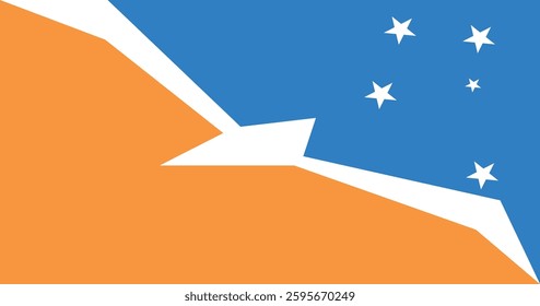 Bandera De La Provincia De Tierra Del Fuego Flag High Quality Flag Clipart, Flag Icon, Vector Illustration, Premium Quality Digital Download