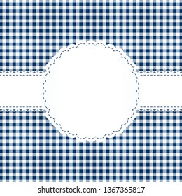 Banderole on checkered pattern