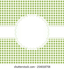 Banderole on checkered pattern