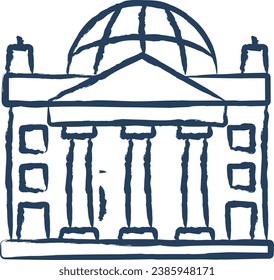 bandestag hand drawn vector illustration