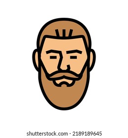 bandholz beard hair style color icon vector. bandholz beard hair style sign. isolated symbol illustration