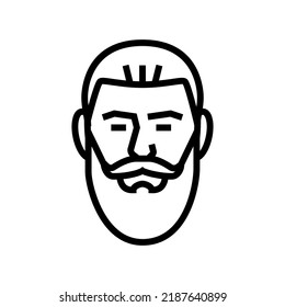 bandholz beard hair style line icon vector. bandholz beard hair style sign. isolated contour symbol black illustration