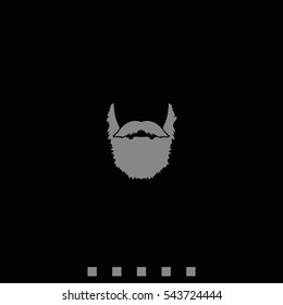 Bandholz style. Beard and mustache icon.