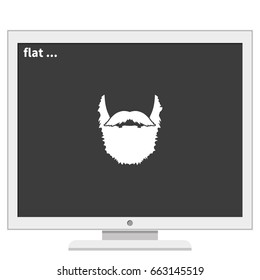 Bandholz style. Beard and mustache icon.