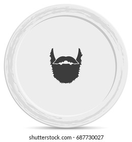 Bandholz style. Beard and mustache icon.