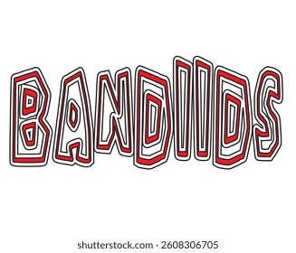 bandids illustration typography vector artwork design