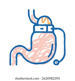 banding bariatric doodle icon sketch vector. banding bariatric sign. isolated symbol illustration