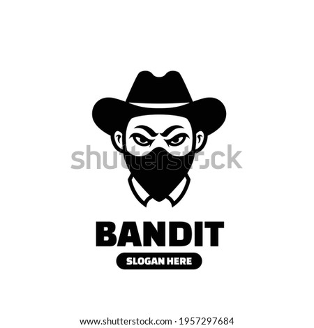 Bandit Black Logo Design Template