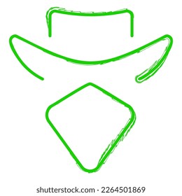 bandit brush on white background, vector illustration.