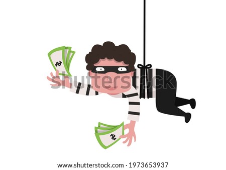 Bandit character design. bandit on white background.
