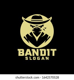 bandit character logo icon design cartoon