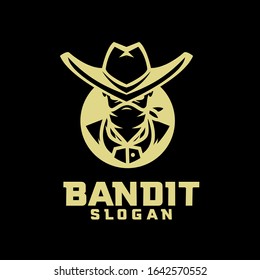 bandit character logo icon design cartoon