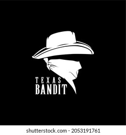 Bandit cowboy Gangster symbol logo design inspiration