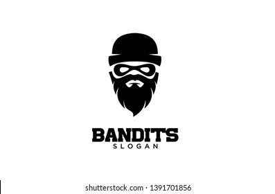 Bandit Cowboy with Scarf Mask illustration