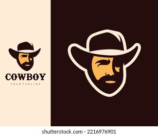 Bandit Cowboy With Scarf Mask Illustration. Cowboy. Sheriff. Mascot.