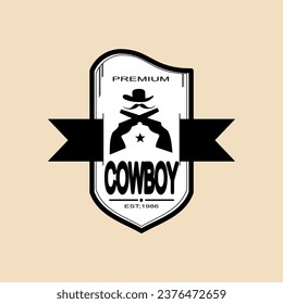 Bandit Cowboy with Scarf Mask illustration. Cowboy. Sheriff. Mascot.