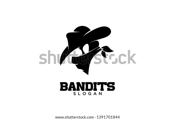 Bandit Cowboy with\
Scarf Mask illustration