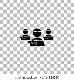 Bandit group. Black flat icon on a transparent background. Pictogram for your project