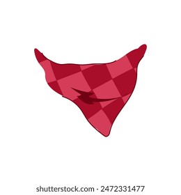 bandit handkerchief wild west cartoon. neck kerchief, knot mask, band style bandit handkerchief wild west sign. isolated symbol vector illustration
