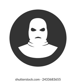 Bandit icon. Crime. Bank robbery. Vector flat icon isolated
